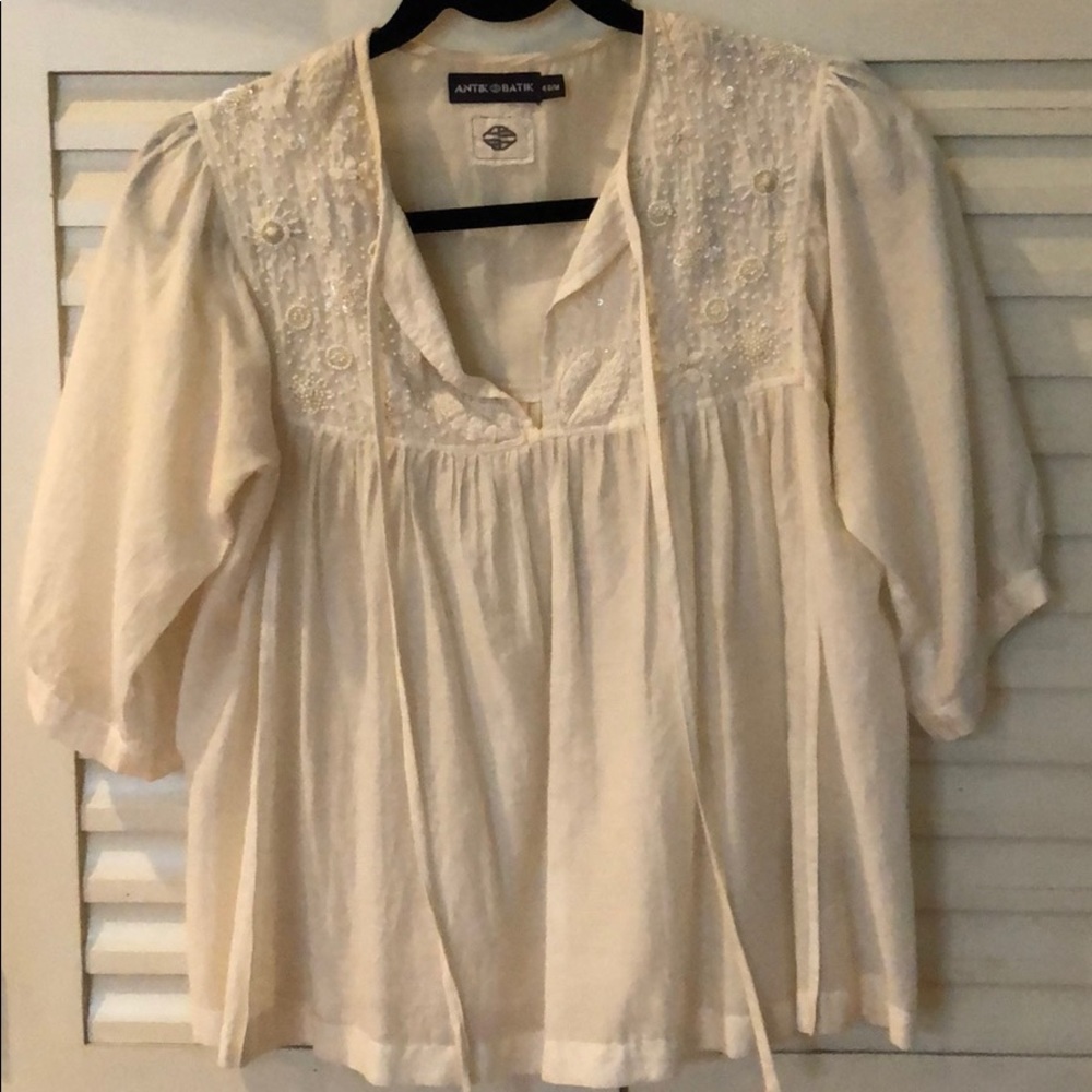 Antik Batik embellished babydoll shirt